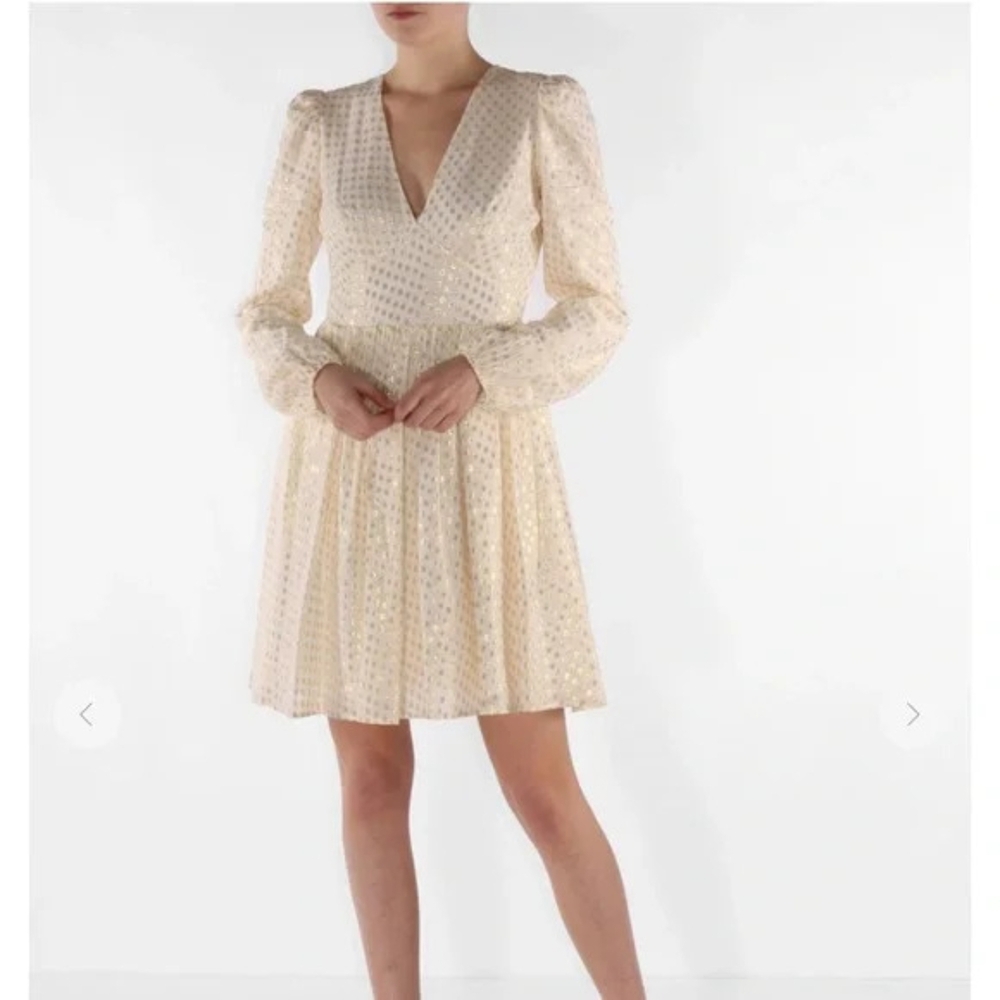 Twin-Set Cream Long Sleeve Dress